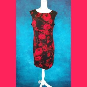 Shelby & Palmer Black Red Floral Dress Size 12